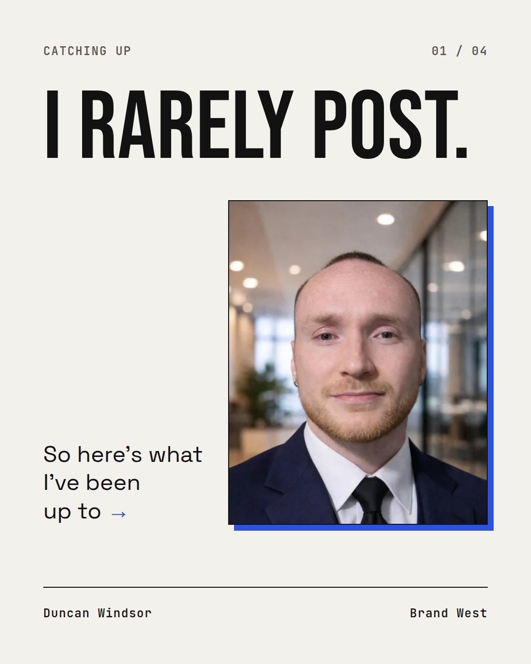 Slide 1: I rarely post