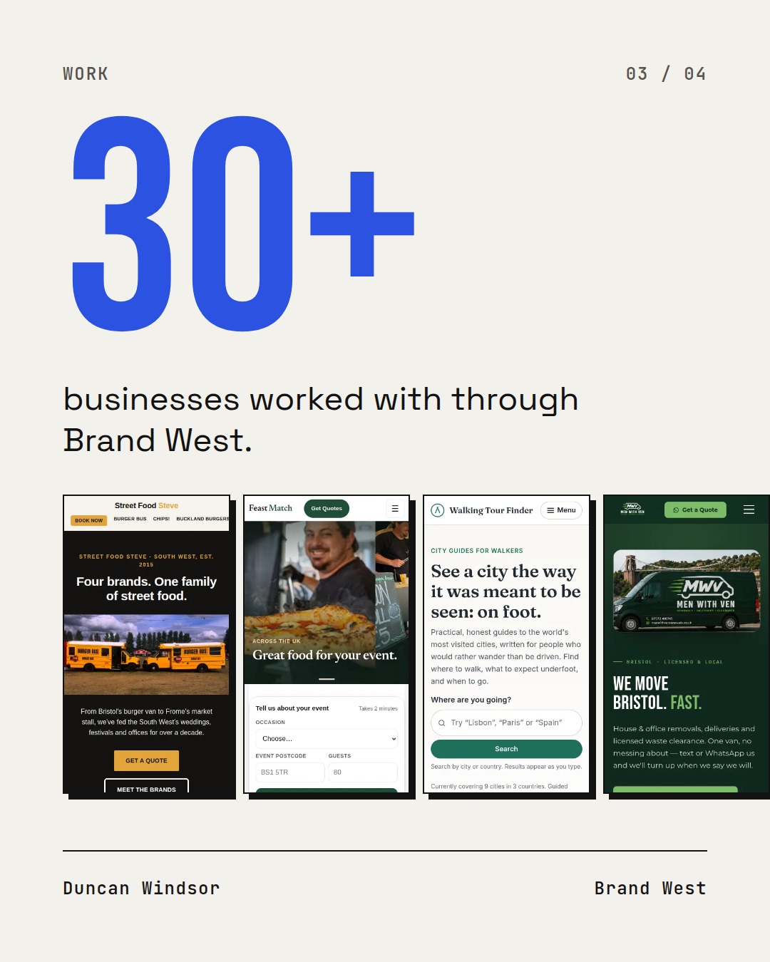 Slide 3: 30+ businesses